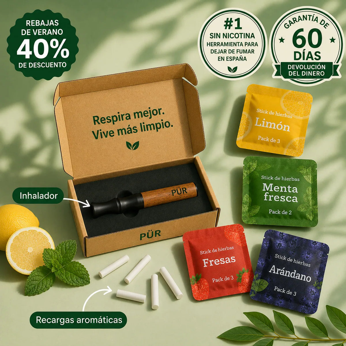 Inhalateur d'Aromathérapie Portable Rechargeable